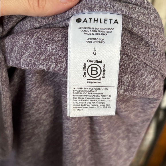 Athleta Sz L Uptempo top / purple - Picture 4 of 8